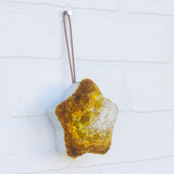 Star Puff Ornament | Mustard + White