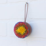 Mini Teak Puff | Rainbow