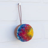 Mini Teak Puff | Rainbow