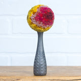 Polka Dot Scoop Puff | Pink, Mustard + Green