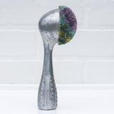 Polka Dot Scoop Puff | Purple + Green