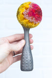 Polka Dot Scoop Puff | Pink, Mustard + Green
