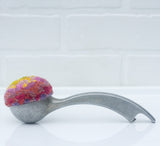 Puff Fiber Sculpture in Vintage Arch Scoop | Firelight