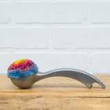 Vintage Arch Scoop/Bottle Opener Puff Sculpture | Rainbow