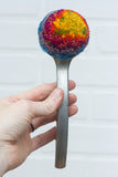 Vintage Arch Scoop/Bottle Opener Puff Sculpture | Rainbow