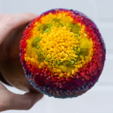 Chunky Teak Goblet "Float" Puff | Rainbow