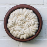 Woven Wall Sculpture in Vintage, Dark Teak Frame | Neutral