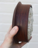 Woven Wall Sculpture in Vintage, Dark Teak Frame | Neutral