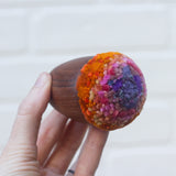 Mini Puff in Vintage Teak Egg Cup | Sunset