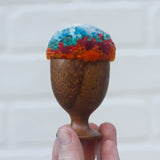 Mini Puff in Vintage Teak Egg Cup | Mountain Top