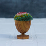 Mini Puff in Vintage Teak Egg Cup | Watermelon