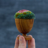 Mini Puff in Vintage Teak Egg Cup | Watermelon