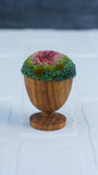 Mini Puff in Vintage Teak Egg Cup | Watermelon