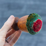 Mini Puff in Vintage Teak Egg Cup | Berry + Greens
