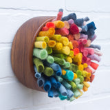 Felted Puff in Vintage Frame | Rainbow (1)