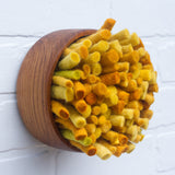 Felted Puff in Vintage Frame | Mustard