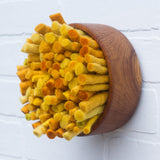 Felted Puff in Vintage Frame | Mustard