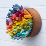 Felted Puff in Vintage Frame | Rainbow (2)