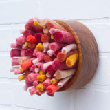 Felted Puff in Vintage Frame | Guava