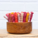 Felted Puff in Vintage Frame | Guava