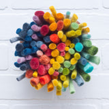 Felted Puff in Vintage Frame | Rainbow (3)