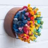 Felted Puff in Vintage Frame | Rainbow (3)