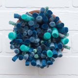 Felted Puff in Vintage Frame | Blue