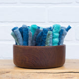 Felted Puff in Vintage Frame | Blue
