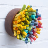 Felted Puff in Vintage Frame | Rainbow (4)