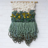 Woven Wall Haning | Green + Chartreuse