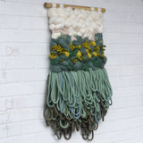 Woven Wall Haning | Green + Chartreuse