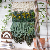 Woven Wall Haning | Green + Chartreuse