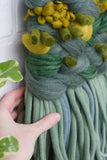 Woven Wall Haning | Green + Chartreuse
