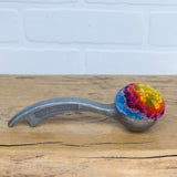 Puff Fiber Sculpture in Vintage Arch Scoop | Rainbow