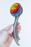Puff Fiber Sculpture in Vintage Arch Scoop | Rainbow