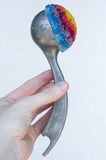 Puff Fiber Sculpture in Vintage Arch Scoop | Rainbow
