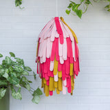 Pendant Light, Hanging Lamp, Boho Lighting, Felt Lamp Shade, Modern Sculpture, Abstract Fiber Art, Modern Textile Design, Boho Nursery