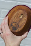 Puff "Loaff" in Vintage Teak Frame | Blue + Berry