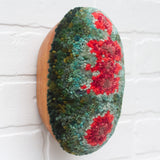 Puff "Loaff" in Vintage Teak Frame | Watermelon