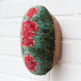 Puff "Loaff" in Vintage Teak Frame | Watermelon