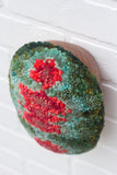 Puff "Loaff" in Vintage Teak Frame | Watermelon