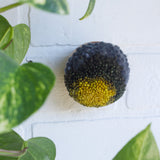 RESERVED for JESSICA HOUGHTON  | Mini Puff Fiber Art in Chartreuse, Green and Grey
