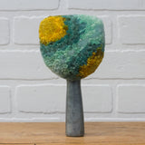 Vintage Ice Scraper/Scoop Puff Sculpture | Mint + Mustard