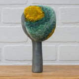 Vintage Ice Scraper/Scoop Puff Sculpture | Mint + Mustard