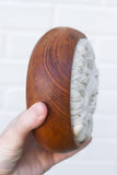 Woven Wall Sculpture in Vintage Teak Frame | Neutral