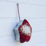 TWINKLE Star Puff Ornament | Red + White (14)