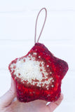 TWINKLE Star Puff Ornament | Red + White (14)