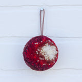 Mini Puff Ornament | Red + White (15)