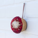 Mini Puff Ornament | Red + White (15)