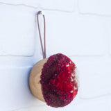 Mini Puff Ornament | Red + White (15)